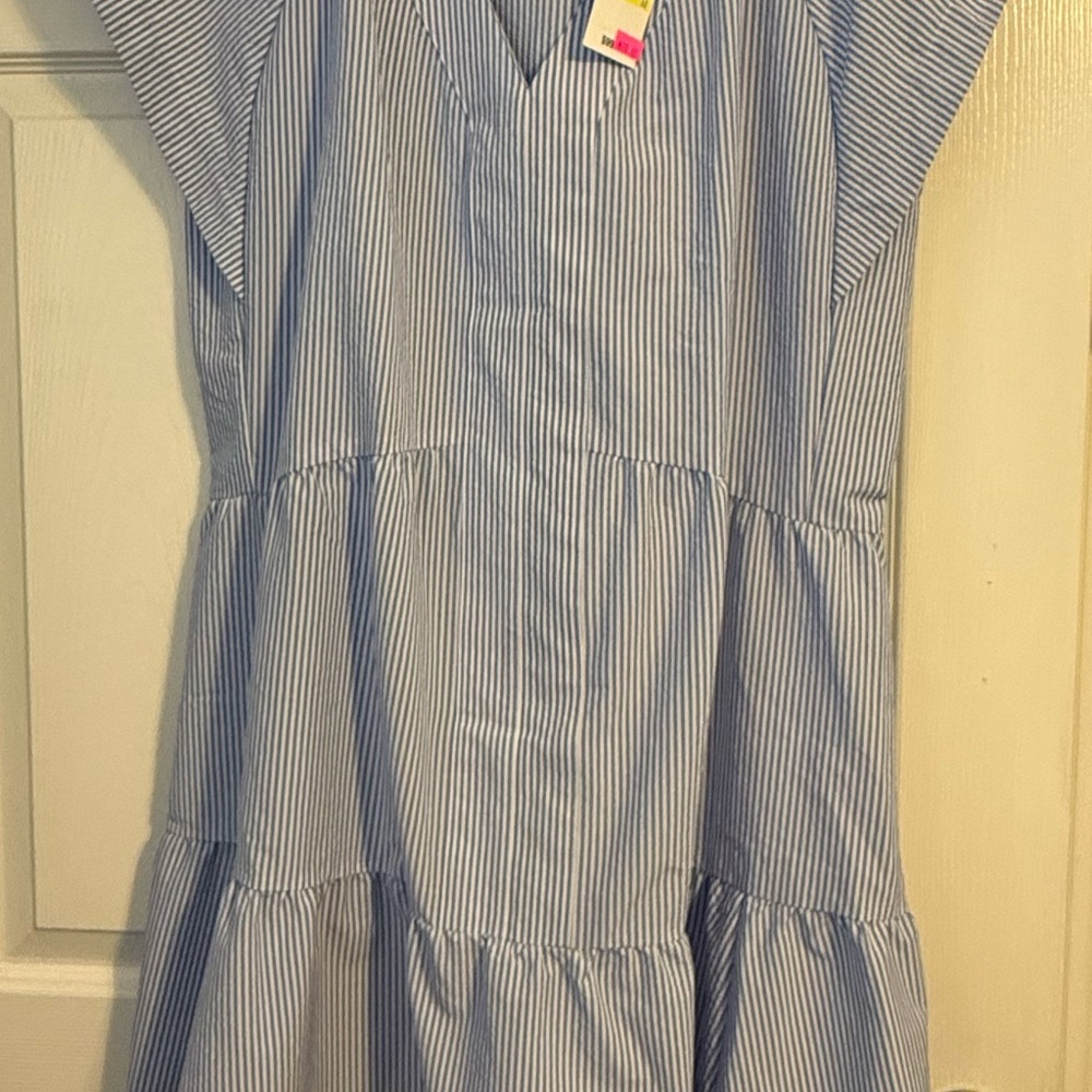 Vineyard Vines Blue and White Striped Casual Dress